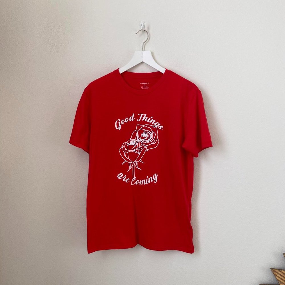 Forever 21 Men’s “Good Things Are Coming” T-Shirt Sz Medium
